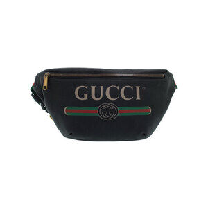 GUCCI Leather Belt Crossbody Bum Bag